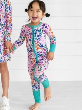 Little Sleepies Sweet Pea Crescent Zippy/ 12-18 Months